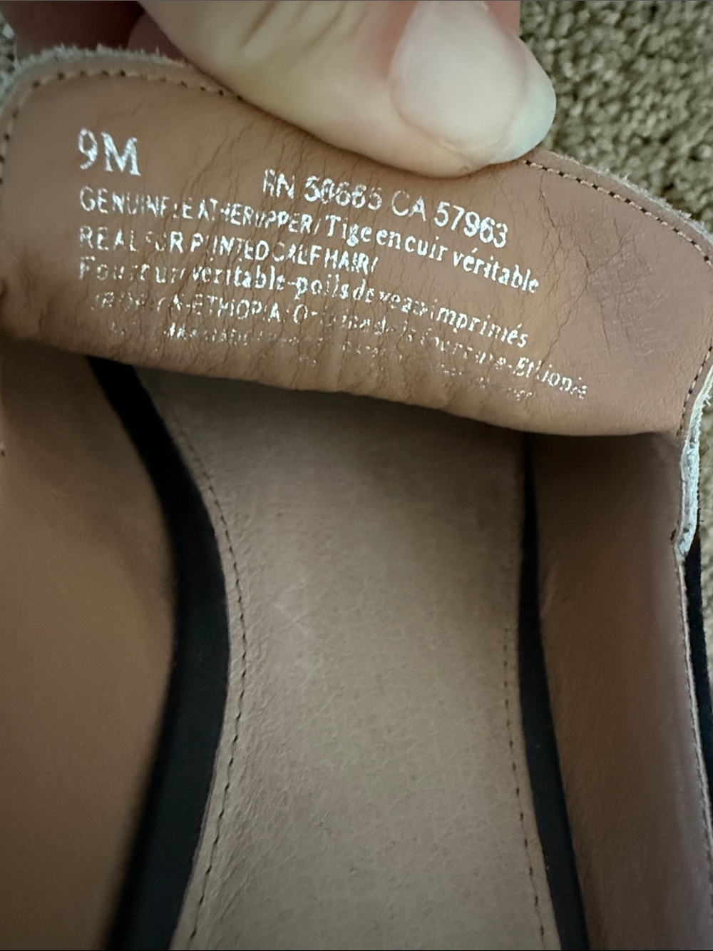 Halogen | Leopard Print, Calf Hair, Pointed Slip-On Mules | Size 9 - Picture 2 of 4